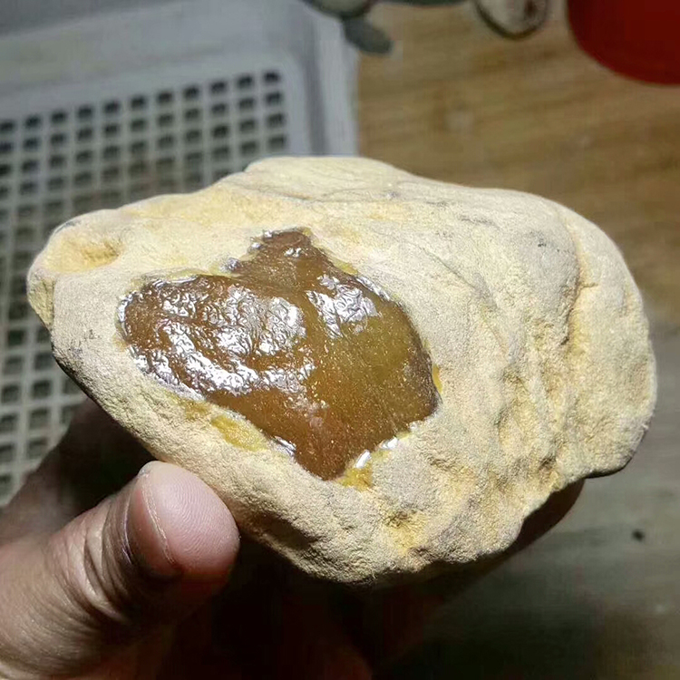 天然缅甸翡翠原石开窗料达马坎牌子挂件料